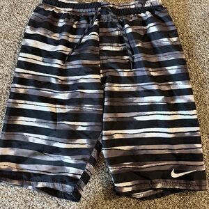 EUC Nike Black Gray MEDIUM Patterned Shorts swim trunks